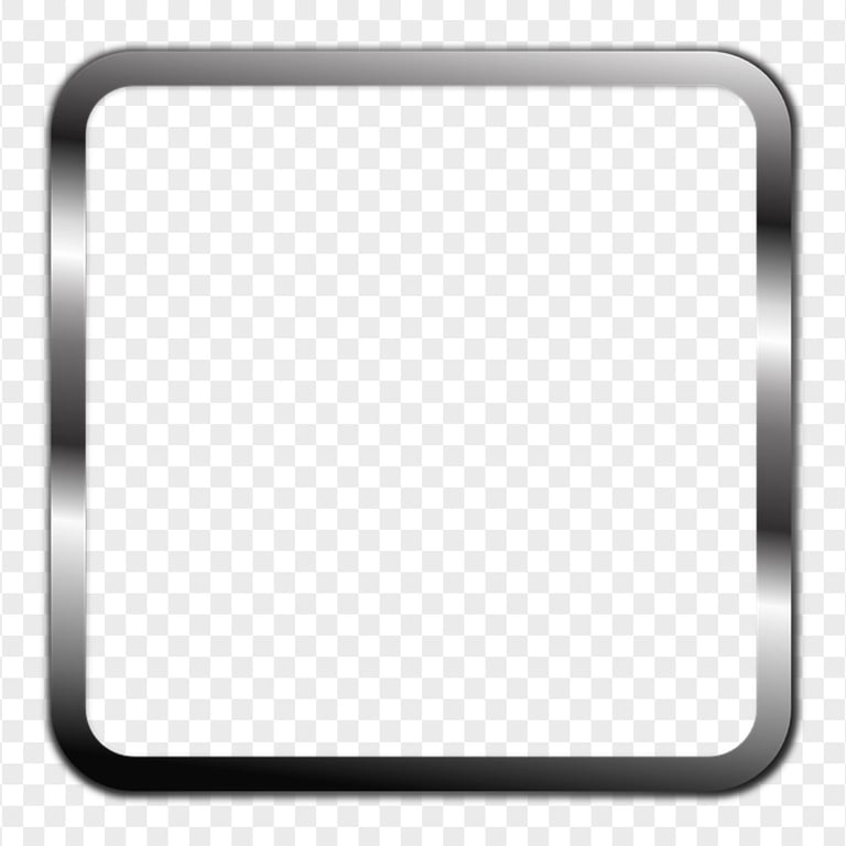 HD Square Silver Frame PNG