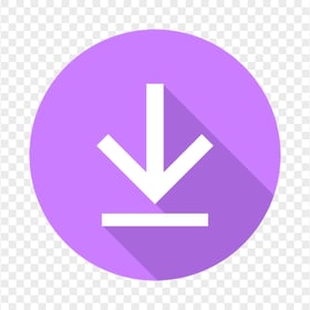 Flat Circle Round Purple Download Button Icon PNG