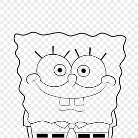 HD Spongebob Outline Front View Character Transparent PNG