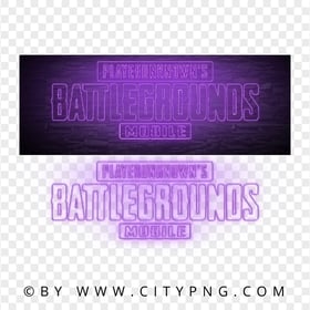 HD PUBG Purple Neon Logo PNG