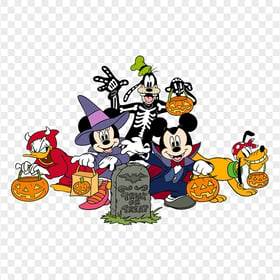 HD Mickey Mouse and Friends Halloween PNG