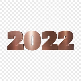 HD Brown 2022 Year Text PNG