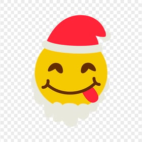 Santa Emoji Yellow Face PNG