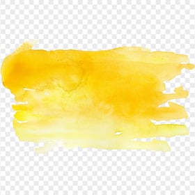 HD Yellow Watercolor Brush Effect PNG