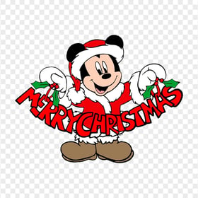 HD Mickey Mouse Merry Christmas Transparent PNG