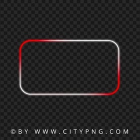Red And White Glowing Neon Frame FREE PNG