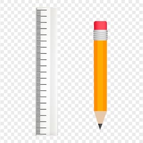 HD Pen And Ruler Illustration PNG