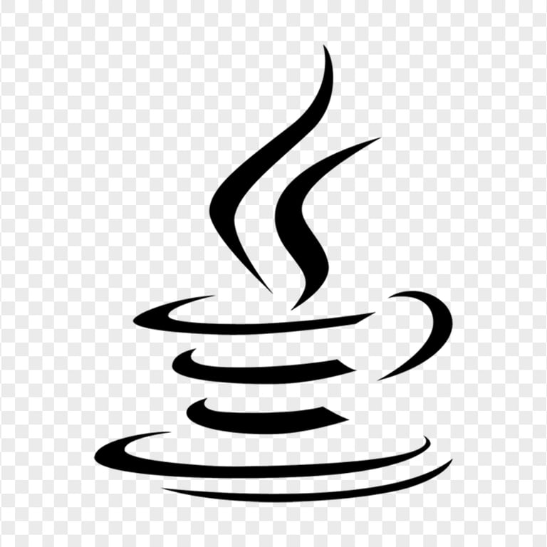 Java Coffee Cup Black Logo PNG