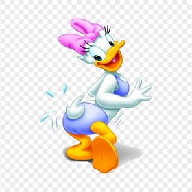 Daisy Duck Disney Character Back View PNG