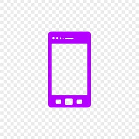 HD Purple Cell Phone Icon Transparent PNG