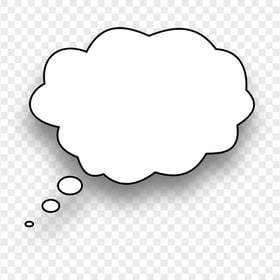 Thought Speech Bubble Blank Dialog Box