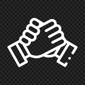 White Soul Brother Handshake Icon Transparent PNG