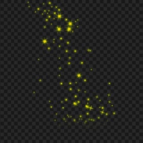 Transparent HD Yellow Sparkling Glowing Stars Effect