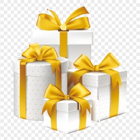White & Gold Group Of Gift Boxes
