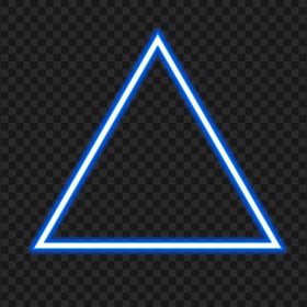 HD Blue Glowing Triangle Neon Transparent PNG