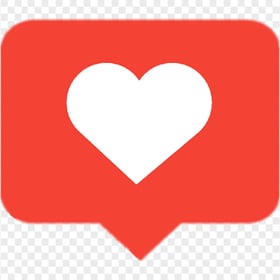 Red Like Notification Withe Heart Icon