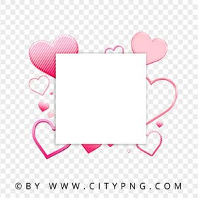 Valentines Love Vector Post Blank Template PNG Image