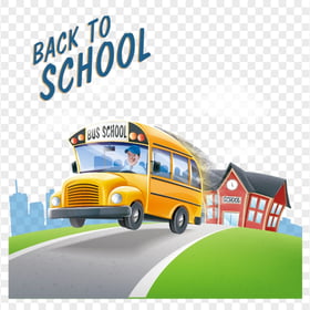 Cartoon School Bus Back To School Illustration PNG