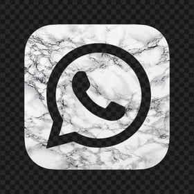 HD White Marble Aesthetic Whatsapp Logo Icon PNG
