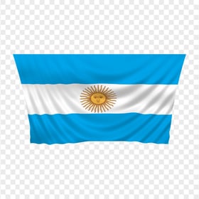 Waving Illustration Argentina Flag PNG