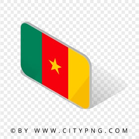 Cameroon Isometric 3D Flag Icon HD Transparent PNG