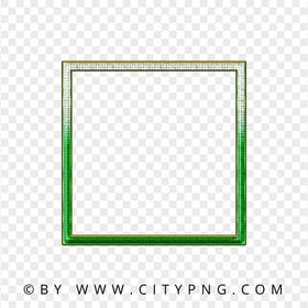 Green Gradient Outline Square Frame PNG