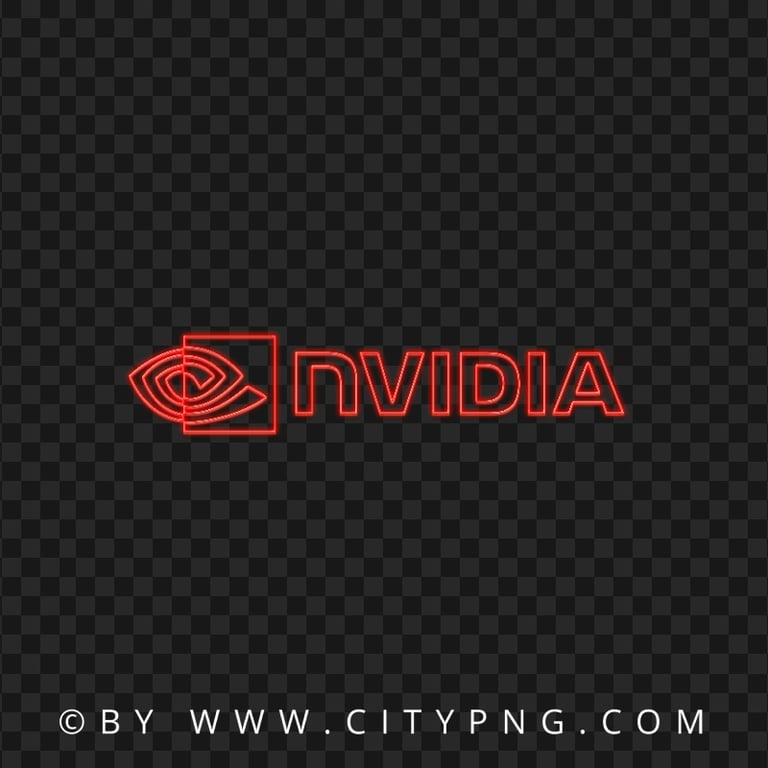 Nvidia Red Neon Logo Transparent Background