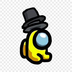 HD Yellow Among Us Mini Crewmate Baby Double Top Hat PNG