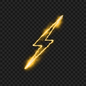 Yellow Glowing Lighting Bolt Download PNG