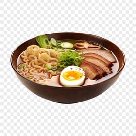 HD Delicious Ramen Bowl with Onion and Beef Transparent PNG