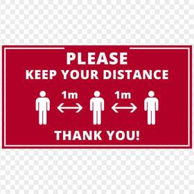 Please Keep Your Distance 1M Pandemic Free Signage