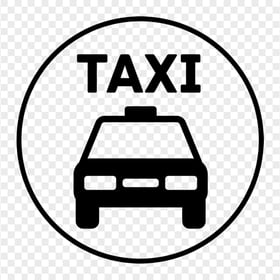 Taxi Round Black Icon Logo Download PNG