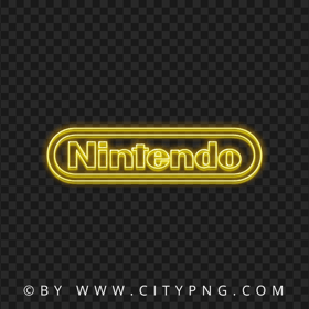 Nintendo Yellow Neon Logo Image PNG