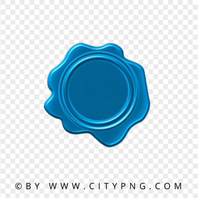 Blue Blank Seal Wax Stamp Transparent PNG