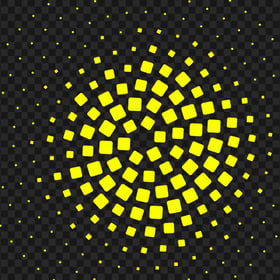 PNG Yellow Circular Halftone Square Pattern