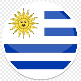 Round Uruguay Flag Icon FREE PNG