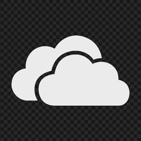 HD Gray Storage Host Clouds Icon PNG