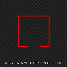 Creative Neon Red Square Frame Image PNG