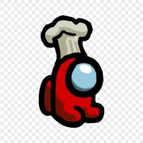 HD Red Among Us Mini Crewmate Chef Hat PNG