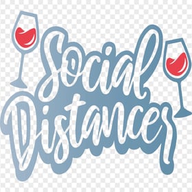 Social Distance Logo Safety Icon Vector