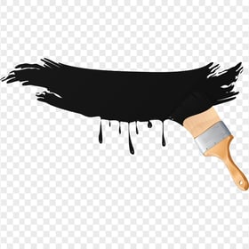 HD Black Paint Brush Illustration Cartoon PNG