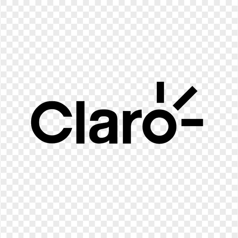 Claro Black Text Logo HD PNG