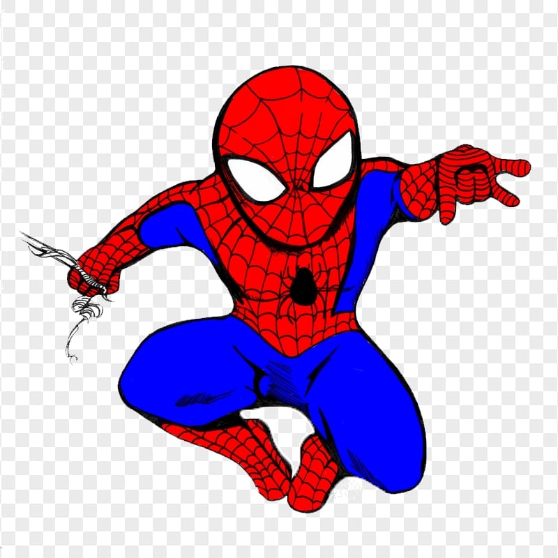 HD Spiderman baby chibi jump PNG