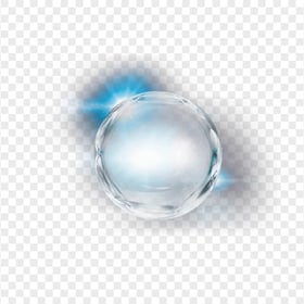 Blue Glass Circle Water Droplet PNG