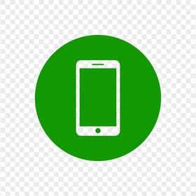 HD Green Round Circle Modern Smartphone Icon Transparent PNG