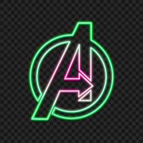 HD Avengers Neon Gradient Logo Transparent PNG