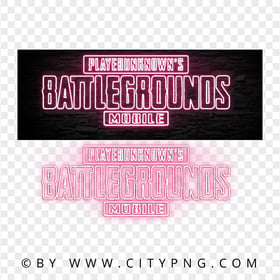 HD Player Unknown Battlegrounds PUBG Pink Light Neon Logo PNG