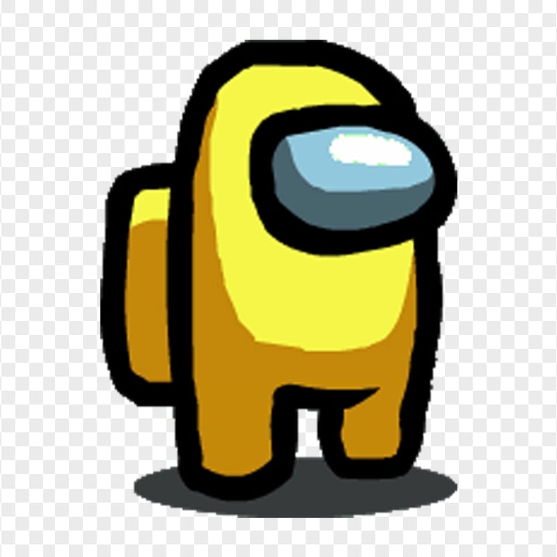 Yellow Among Us Character PNG Citypng