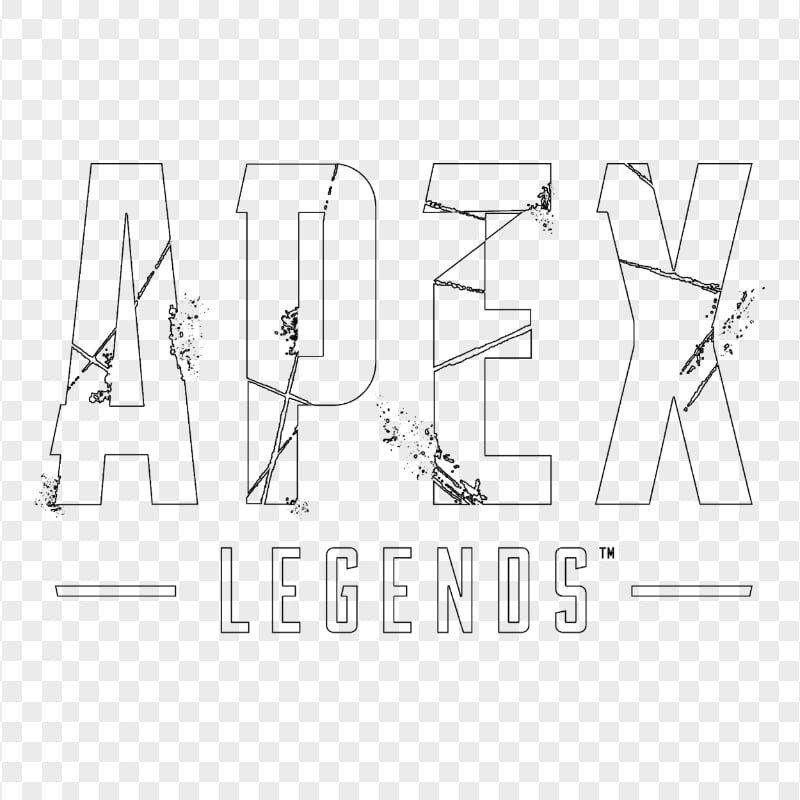 HD Black Apex Legends Outline Logo PNG