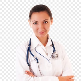 Female Doctor Smiling Stethoscope White Coat